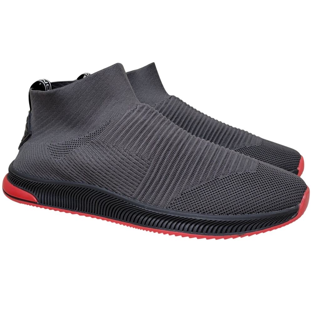 French Connection Men Albert Slip On Sock Sneakers Size US 11 Grey Red